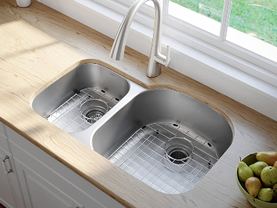 HU8-032拉伸（shēn）盆圓角雙槽子母（mǔ）盆